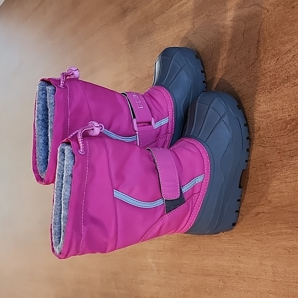 L.L. Bean Pink and Gray Winter Boots